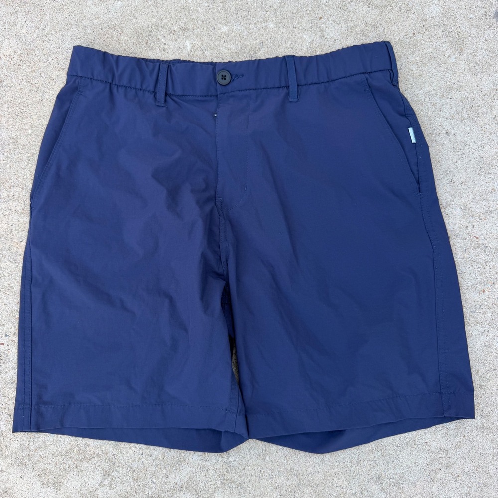 Onia Hybrid Shorts Mens 32 Navy Blue Stretch Tech Casual Lightweight Summer - Picture 2 of 9